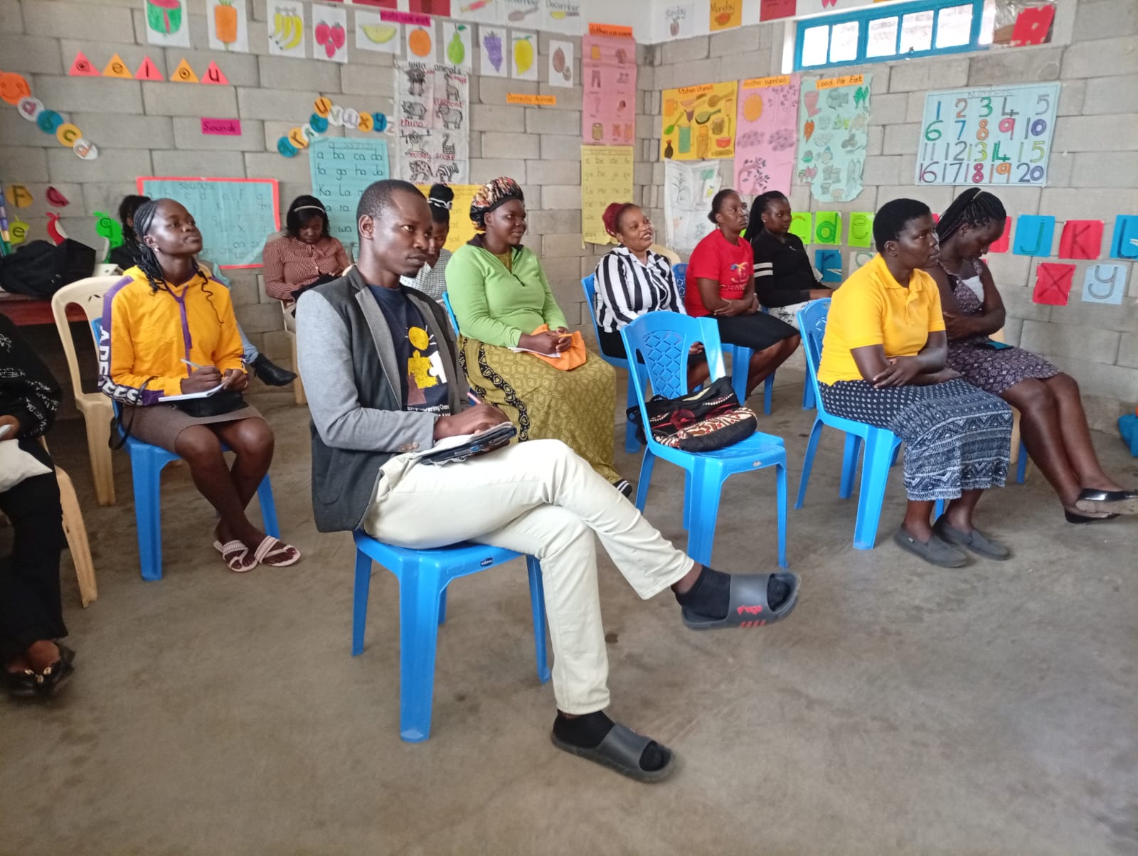 Caregivers learning in MamaPlus training center